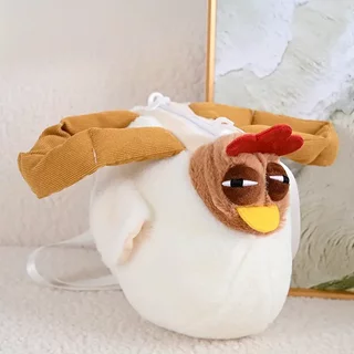 Ultra-Soft Plush Chicken Tote Bag