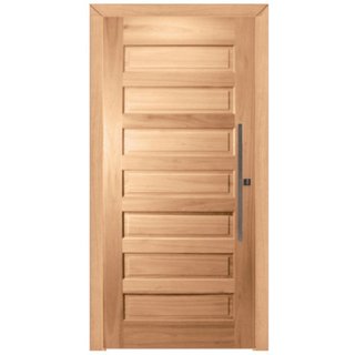 Kit Porta de Madeira Pivotante Frisada Esquerda 214cmx97cmx12cm PE28 Esel