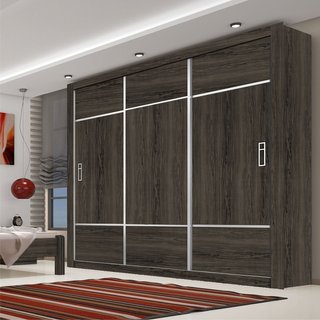 Guarda-Roupa Casal 3 Portas de Correr Lotse