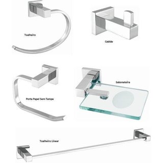 Kit Acessórios para Banheiro com 5 Peças Athena 500 C 34