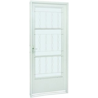 Porta Social Aço Sasazaki com Postigo Grade Elo 1 Folha 217 x 87 x 8cm