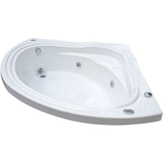Banheira de Hidromassagem Ouro Fino Acrílica Kantho 1,30m x 1,30m x 40cm 170 Litros 04 Jatos