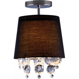 Plafon com Cristais Redondo 31cm São Paulo Bronzearte