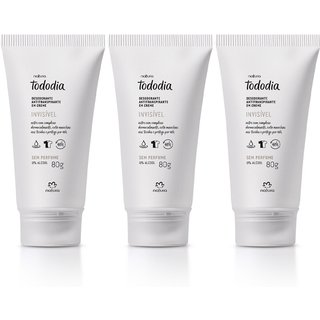 Kit Desodorante Antitranspirante em Creme Tododia Sem Perfume (3 unidades)