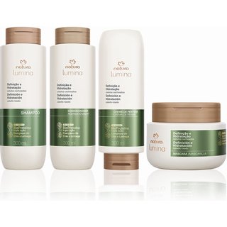Kit Lumina Cacheados Shampoo, Condicionador, Máscara e Creme de Pentear (4 produtos)