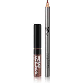 Kit Faces Lip Combo Gloss Brown Star e Lápis Marrom
