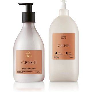 Kit Ekos Castanha Creme para o Corpo e Refil