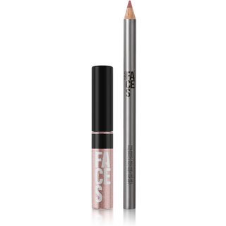 Kit Faces Lip Combo Gloss Sparkle Glass e Lápis Rosa