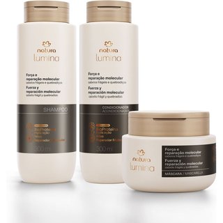 Kit Shampoo, Condicionador e Máscara Lumina Força e Reparação Molecular (3 produtos)