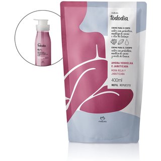 Refil Creme Desodorante Nutritivo para o Corpo Tododia Amora Vermelha e Jabuticaba 400 ml