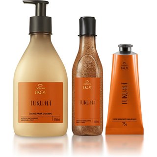 Kit Ekos Tukumã Creme para o Corpo e Mãos e Sabonete Esfoliante