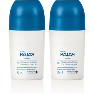Kit Desodorante Antitranspirante Roll-on Kaiak Masculino 2 un de 75 ml