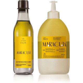 Kit Óleo Trifásico Desodorante Corporal Ekos Maracujá com Refil 200 ml