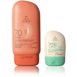 Kit Protetor Solar Facial Pele Mista a Oleosa e Protetor Solar Corporal FPS 70 Natura Solar