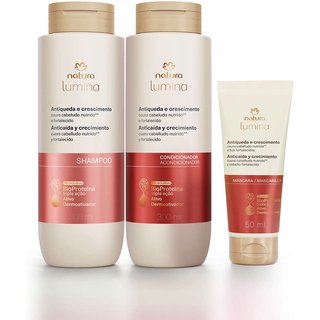 Kit Shampoo, Condicionador e Máscara Lumina Antiqueda e Crescimento