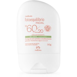 Protetor Facial Gel Creme FPS 60 FPUVA 20 Fotoequilíbrio 50 g