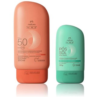 Kit Protetor Solar Corporal FPS 50 e Gel Hidratante Pós-sol Natura Solar