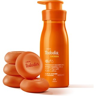 Kit Tododia Energia Flor de Gengibre e Tangerina com Hidratante e Sabonete (2 produtos)