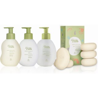 Kit Mamãe e Bebê Shampoo, Condicionador, Sabonete em Barra e Hidratante (4 produtos)