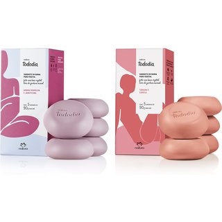 Kit Sabonete em Barra Tododia Amora Vermelha e Jabuticaba e Tododia Tâmara e Canela (2 caixas)