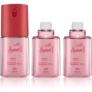 Kit Desodorante Spray Corporal Meu Primeiro Humor Feminino (3 produtos)
