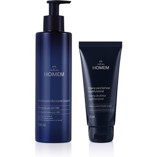 Kit Creme para Barbear e Hidratante Corporal Natura Homem (2 produtos)
