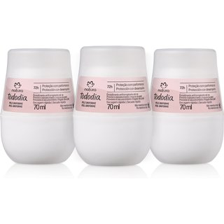 Kit Desodorante Antitranspirante Roll-on Tododia Pele Uniforme 70 ml (3 unidades)