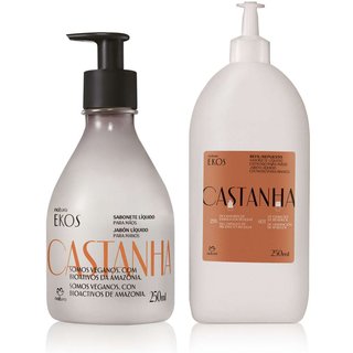 Kit Sabonete Líquido para Mãos Ekos Castanha com Refil 250 ml