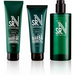 Kit Sr. N, Creme de Barbear e Gel Pós Barba (3 produtos)