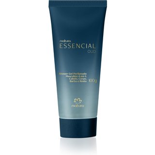 Shower Gel Perfumado 4 em 1 para Cabelo, Corpo, Barba e Rosto Essencial Oud Masculino 100 g