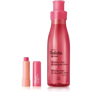 Kit Body Splash e Balm Labial Tododia Acerola e Hibisco