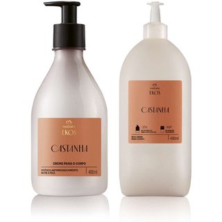 Kit Creme Desodorante Hidratante para o Corpo Ekos Castanha com Refil