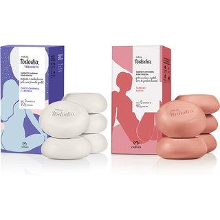 Kit Sabonete em Barra Tododia Tâmara e Canela e Tododia Chá de Camomila e Lavanda (2 caixas)