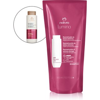 Refil Shampoo Reestruturante para Cabelos Quimicamente Danificados Lumina