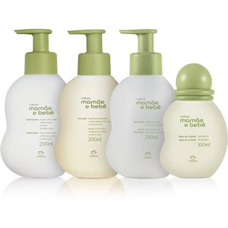 Kit Shampoo, Condicionador, Colônia e Hidratante Mamãe e Bebê