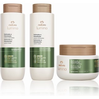 Kit Lumina Cacheados Shampoo, Condicionador e Máscara (3 produtos)
