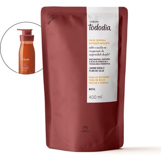 Refil Creme Corporal Nutrição Radiante Tododia Jambo Rosa e Flor de Caju 400 ml