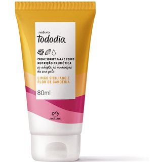 Mini Hidratante Sorbet Tododia Limão Siciliano e Flor de Gardênia 80 ml