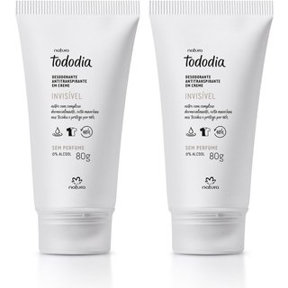 Kit Desodorante Antitranspirante em Creme Tododia Sem Perfume (2 unidades)