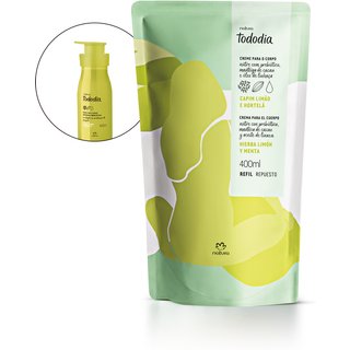Refil Creme Desodorante Nutritivo Para o Corpo Tododia Capim Limão e Hortelã 400 ml