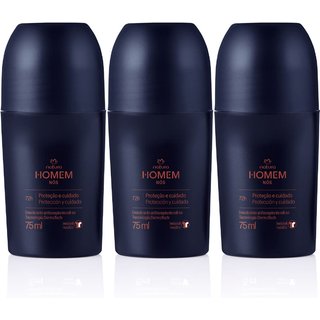 Kit Desodorante Antitranspirante Roll-on Natura Homem Nós (3 unidades)
