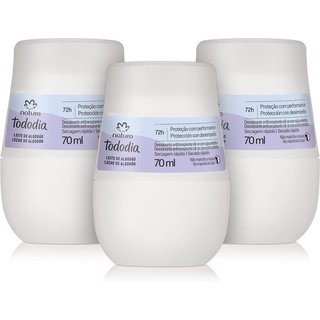Kit Desodorante Antitranspirante Roll-on Tododia Algodão 3 un de 70 ml