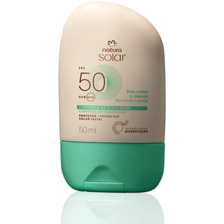 Protetor Solar Facial Pele Mista a Oleosa FPS 50 Natura Solar 50 ml