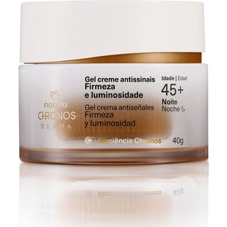 Gel Creme Antissinais Firmeza e Luminosidade 45+ Noite Chronos Derma 40 g