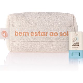 Kit Protetor Solar Facial Stick FPS 50 e Nécessaire Natura Solar