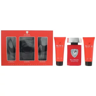 Lamborghini Sportivo Gift Set 125ml Eau De Toilette + 100ml Shower Gel + 100ml Aftershave Balm