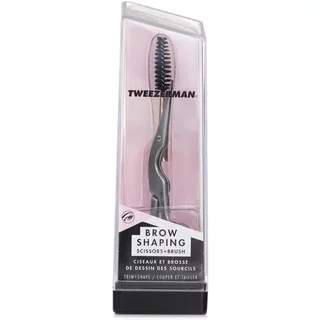Tweezerman Stainless Steel Brow Shaping Scissors & Brush 2pcs