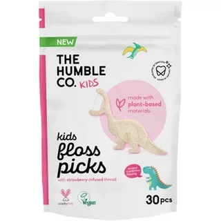 Humble Kids Floss Picks Strawberry-Infused 30 Floss Picks