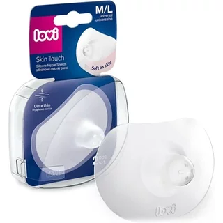 LOVI Skin Touch Silicone Nipple Shields M/L x2