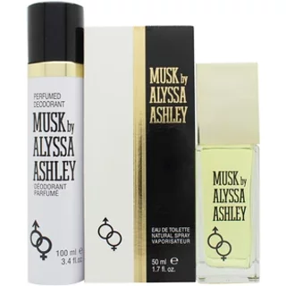 Alyssa Ashley Musk Gift Set 50ml EDT + 100ml Perfumed Deodorant Spray